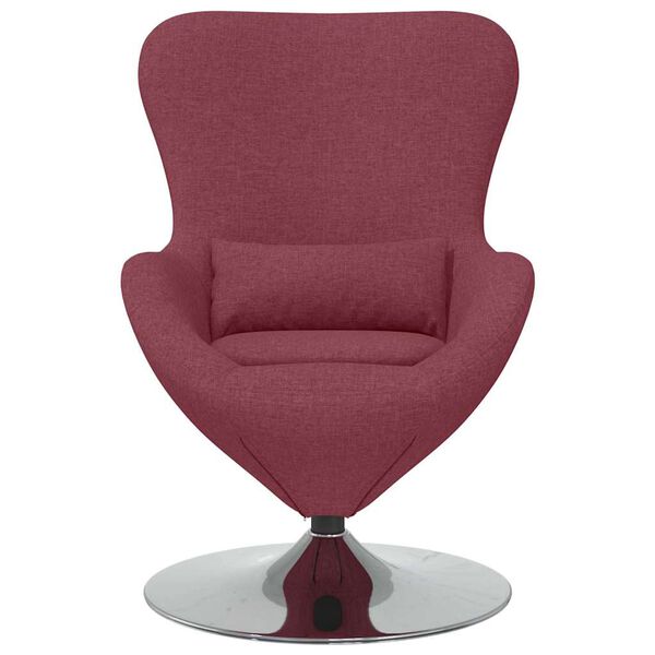 vidaXL Poltrona uovo Rosso Vino 63 x 73 x 90 cm Tessuto