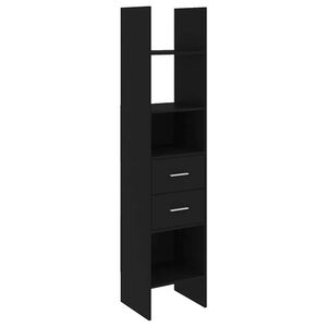 vidaXL Libreria Nera 40x35x180 cm in Legno Multistrato