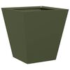 vidaXL Fioriere da Giardino 2 pz Verde Oliva 30x30x30 cm in Acciaio