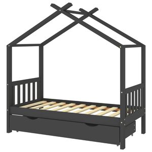 vidaXL Giroletto per Bambini con Cassetto in Legno di Pino 80x160cm