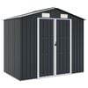 vidaXL Capanno da Giardino Antracite 205x129x183 cm in Acciaio Zincato