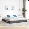 vidaXL Letto con Contenitore Grigio scuro 200 x 200 cm Tessuto