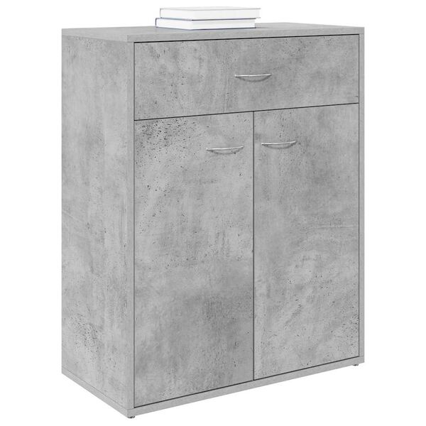 vidaXL Credenza Grigio Cemento 60x30x75 cm in Legno Multistrato