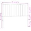 vidaXL Testiera di Ricambio in Metallo Bianco 100 cm