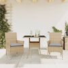 vidaXL Set da Pranzo da Giardino 3 pz con Cuscini Polyrattan e Vetro