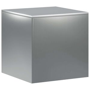 vidaXL Supporto per piante Argento 40 x 40 x 40 cm Acciaio