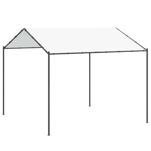 vidaXL Gazebo 4 x 4 x 2,6 m Bianco Acciaio e Poliestere 180 gsm