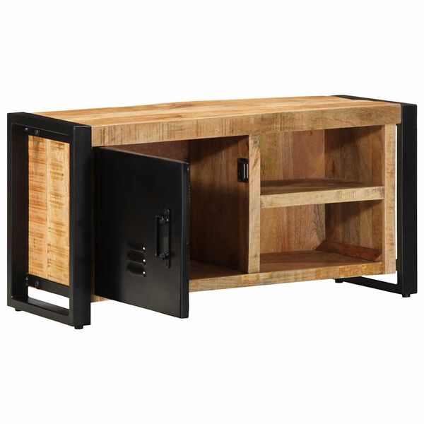 vidaXL Mobile Porta TV 80x30x40 cm in Legno Massello di Mango Grezzo