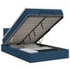 vidaXL Letto ottomano con materasso Blu 120 x 200 cm Tessuto