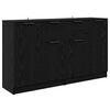 vidaXL Sideboards 2 pcs Rovere Nero 60 x 30 x 70 cm Legno multistrato