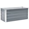 vidaXL Letto Rialzato Giardino in Acciaio Zincato 100x40x45 cm Grigio