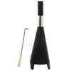 vidaXL Stufa da Giardino con Attizzatoio 38x38x122 cm Acciaio