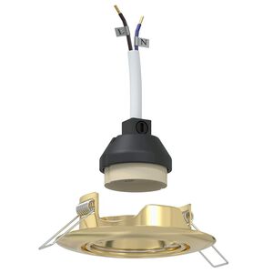 vidaXL Spotlight 6 pz Oro 9 x 9 x 2.5 cm Metallo