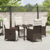 vidaXL Set da Pranzo per Giardino 5 pcs Marrone Poly Rattan