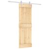 vidaXL Porta scorrevole 70 x 210 cm Naturale e Bianco