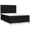 vidaXL Giroletto a Molle con Materasso Nero 140x190 cm in Tessuto