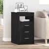 vidaXL Cassettiera Rovere Nero 40x50x76 cm in Legno Multistrato
