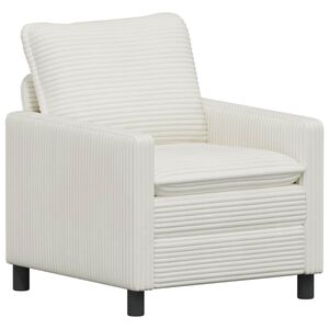 vidaXL Divano Crema 76 x 81 x 87,5 cm Poliestere