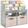 vidaXL Libreria per Bambini Grigio cemento 72,5 x 29,5 x 69 cm