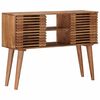 vidaXL Tavolino fatto a mano Marrone Teak 100 x 30 x 75 cm