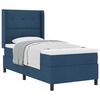 vidaXL Letto a molle con cuscino con testiera Blu 190 x 90 cm Tessuto