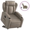vidaXL Poltrona Alzapersona Reclinante Elettrica Cappuccino Similpelle