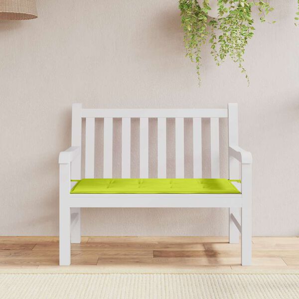 vidaXL Cuscino per Panca Verde Brillante 120x50x4 cm in Tessuto Oxford