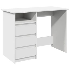 vidaXL Scrivania Bianca 102x50x75 cm in Legno Multistrato