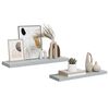 vidaXL Scaffali a Parete 2 pz Grigio Cemento 80x23,5x3,8 cm in MDF
