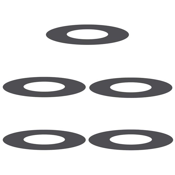 vidaXL adatto per Anelli d'Albero Piatto 5 pcs Nero Ø30 / 60 cm Acciaio