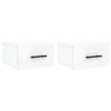 vidaXL Comodini a Muro 2 pz Bianco Lucido 35x35x20 cm