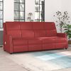 vidaXL Poltrona Massaggiante Reclinabile 4 Posti Rosso Vino Similpelle