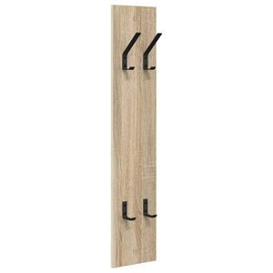 vidaXL Appendiabiti a muro rovere sonoma 20 x 1.5 x 100 cm