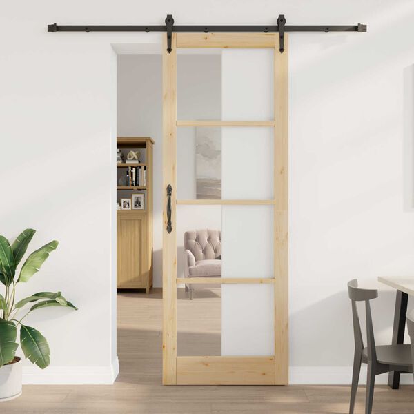 vidaXL Porta scorrevole ORKDAL Naturale 83 x 232 cm