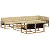 vidaXL Set di divani da esterno 9 pcs Bianco e Beige 79 x 79 x 37 cm