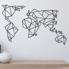 Homemania Decorazione da Parete Mappamondo 100x58 cm in Acciaio Nero