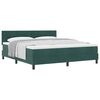 vidaXL Letto a Molle con Materasso Verde Scuro 180 x 200 cm Tessuto