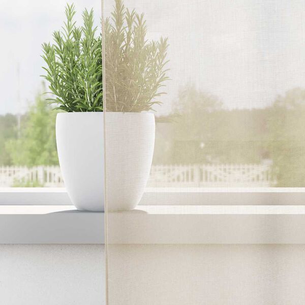 vidaXL Tende in Voile con Linguetta 2 pz Crema