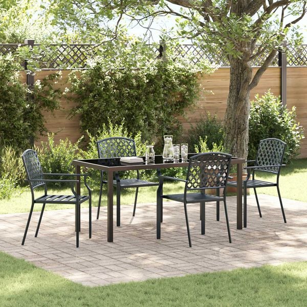 vidaXL Set da Pranzo per Giardino 5 pcs Antracite