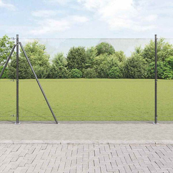 vidaXL Palo della recinzione Grigio 50 x 1,5 m (maglia 16 x 16 mm)