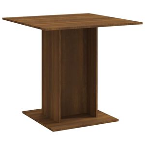 vidaXL Tavolo da Pranzo Rovere Marrone 80x80x75 cm Legno Multistrato