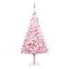 vidaXL Albero di Natale Preilluminato con Palline Rosa 210 cm PVC