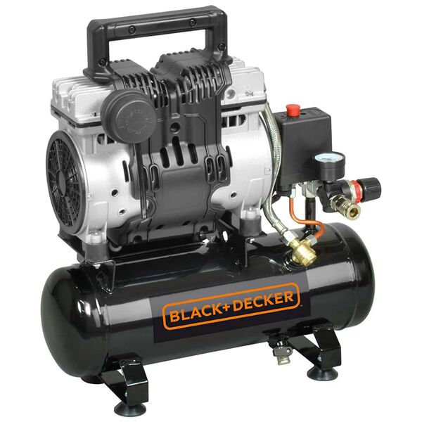 BLACK+DECKER Compressore d'Aria 6 L 230 V Silenzioso