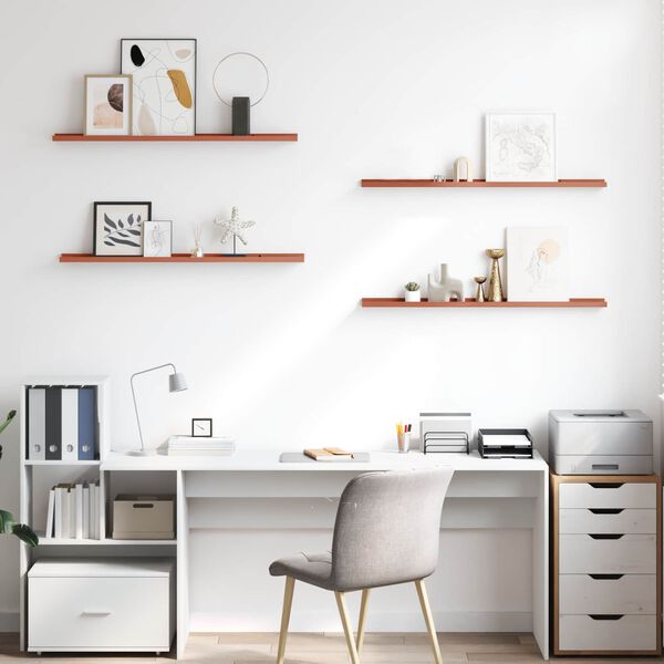 vidaXL Scaffale da parete 4 pcs Rosso 100 x 9 x 3 cm Legno multistrato