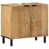 vidaXL Mobile Lavabo da Bagno Marrone 62x33x58 cm Legno Massello Mango