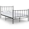 vidaXL Giroletto Nero in Metallo 120x200 cm