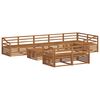 vidaXL Set di divani da esterno 9 pcs Naturale