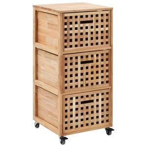 vidaXL Mobiletto da Bagno 41x41x91 cm in Legno Massello di Noce