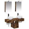 vidaXL Set di Armadi da Bagno 5 pcs Rovere Fumo 40 x 10,5 x 60,5 cm