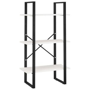 vidaXL Scaffale Bianco 60x30x105 cm in Legno Massello di Pino